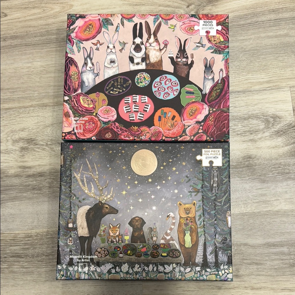 Whimsical Animal Puzzle Duo